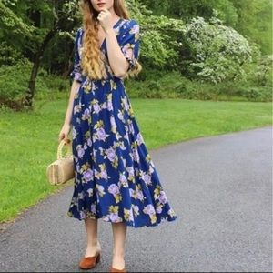 Free People Love of My Life Floral MIDI Dress